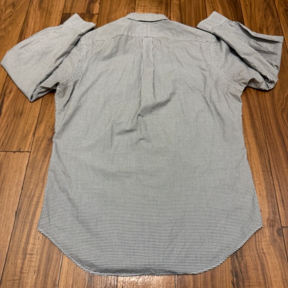 Vtg Ralph Lauren Long Sleeve Button Down Oxford Shirt Black Gingham Men Medium - Picture 13 of 14